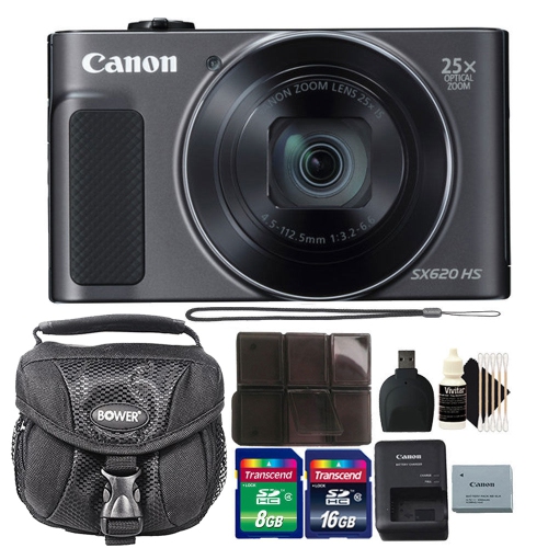 Canon PowerShot SX620 20.2MP HS Digital Camera + 24GB Memory Kit International Version w/Seller Warranty