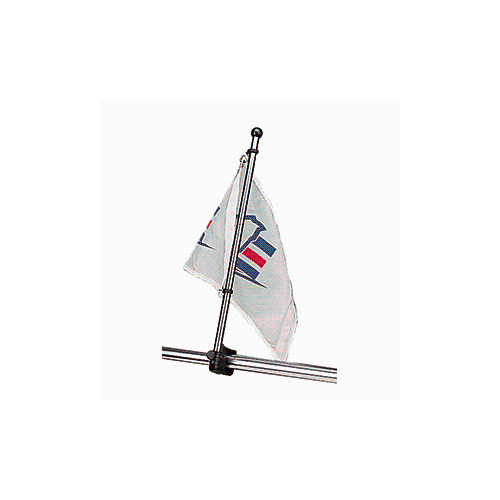 SEA-DOG  Stainless Steel Rail Mount Flagpole - 17"
