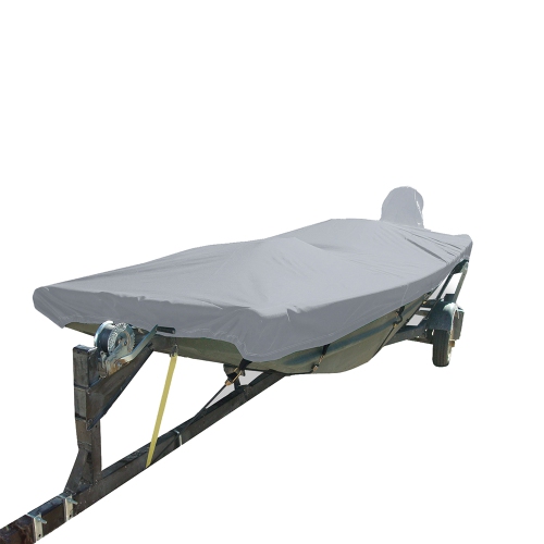 CARVER BY COVERCRAFT  Carver Performance Poly-Guard Styled-To-Fit Boat Cover F/extra Wide 14.5' Open Jon Boats - In Grey