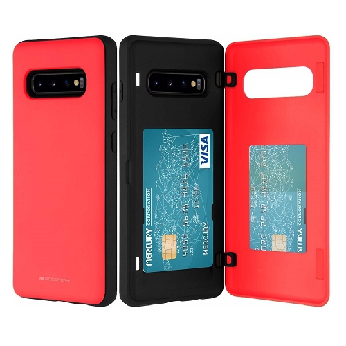 Goospery Magnet Door Bumper Armor Case For Samsung S10e, Red