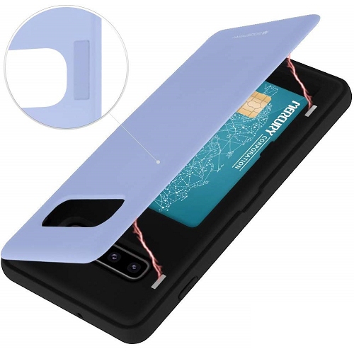 Goospery Magnet Door Bumper Armor Case For Samsung S10 Plus, Light Purple