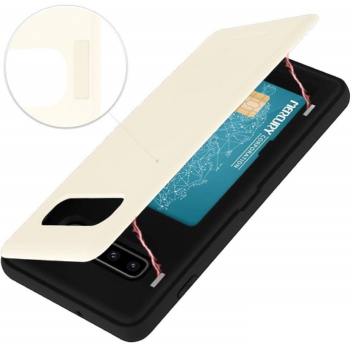 Goospery Magnet Door Bumper Armor Case For Samsung S10e, White