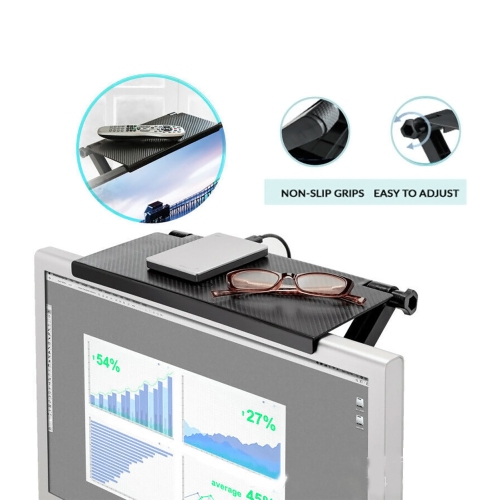 axGear Monitor TV Top Rack Accessory Set-top Box Holder Bracket Shelf for Storage