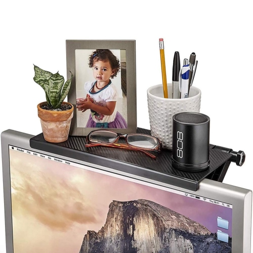 axGear Monitor TV Top Rack Accessory Set-top Box Holder Bracket Shelf for Storage