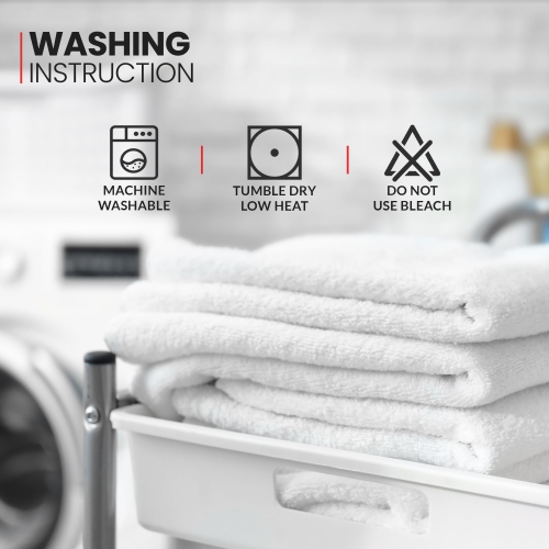 Serviettes de bain économiques Canadian Linen Regal, format moyen, 24 x 48&nbsp;po, paq. 6 serviettes de bain en coton doux à séchage rapide pour