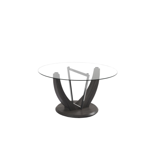 Round Dining Table Clear Glass Silver, Round Glass Dining Table Canada