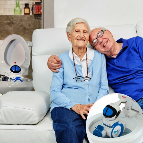 Giddel Toilet Cleaning Robot + Elongated Toilet Seat, Toilet Bowl Cleaner, Toilet Brush, Toilet Seat, Cleaner, Cleaning Robot