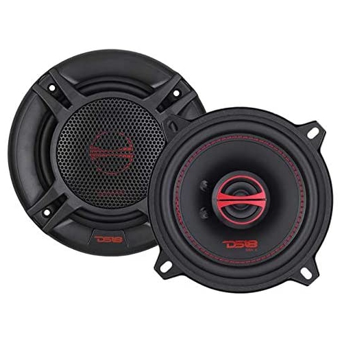 DS18 GEN-X5.25 5.25" 135 Watts 2-Way Coaxial Speakers with Mesh Grills 4-Ohms - Sold As A Pair of 2