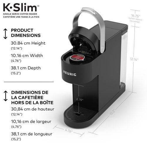 Cafetière pour une tasse K-Slim de Keurig - Noir