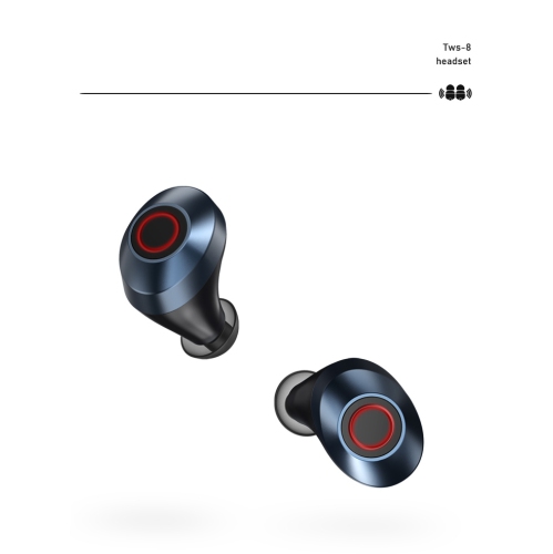 REMAX TWS-8 True Wireless Metal Stereo Bluetooth Earphones Earbuds Headset - BLACK