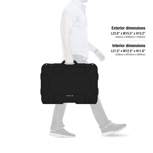 Nanuk 938 Waterproof Hard Case with Wheels - Empty - Black