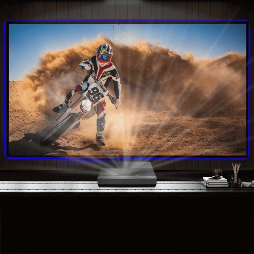 Elunevision Aurora 8K Ultra Short Throw NanoEdge Screen with Optoma CinemaX Pro 4K UST Projector