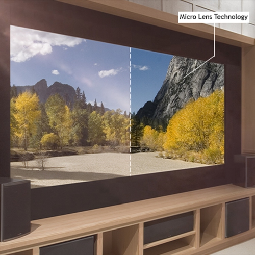 Elunevision Aurora 8K Ultra Short Throw NanoEdge Screen with Optoma CinemaX Pro 4K UST Projector