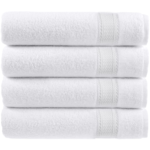 4 Piece Bath Towels - Bath Towel Set - Cotton Bath Towels - Best Bath Towels