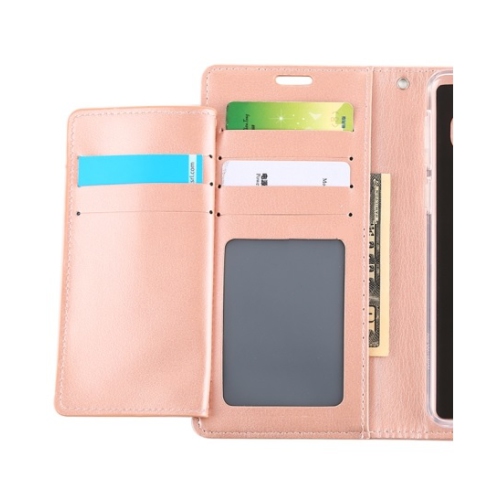 TopSave Goospery Rich MAX(6) Card Slot Leather Folio Wallet Flip Case For Samsung S20 Plus, Rose Gold