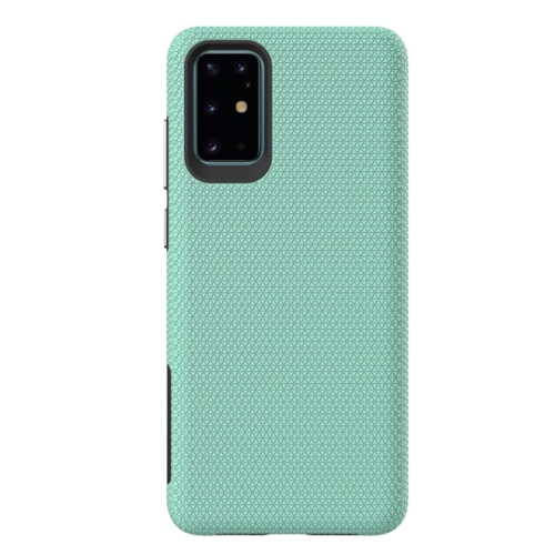 TopSave Triangle Pattern PC+TPU Dual Layer Hybrid Case For Samsung S20 Plus, Teal