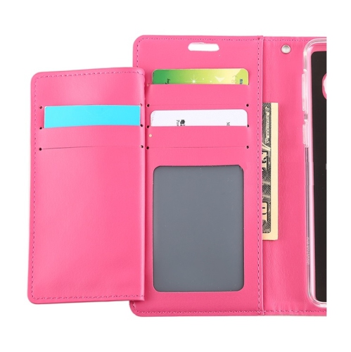 TopSave Goospery Rich MAX(6) Card Slot Leather Folio Wallet Flip Case For Samsung S20 Plus, Baby Pink