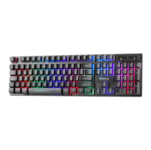 Xtrike Me KB-280 - Wired Gaming Keyboard, With Mixed Color Backlight, 104 Keys, Black