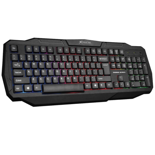 Xtrike Me KB-302 - Wired Gaming Keyboard, With Mixed Color Backlight, 104 Keys, Black