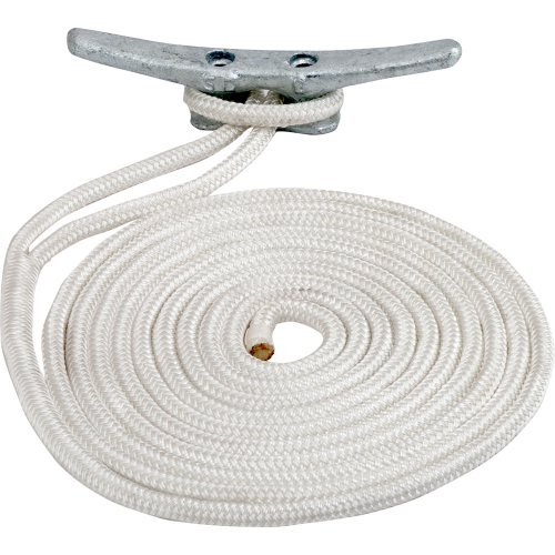 Sea-Dog Double Braided Nylon Dock Line - 5/8" x 35&#39; - White