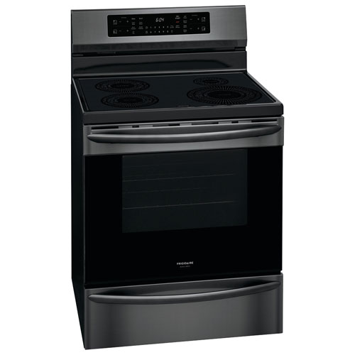 Frigidaire Gallery 30" 5.4 Cu.Ft. True Convection Induction Air Fry Range (GCRI305CAD)-Black Stainless