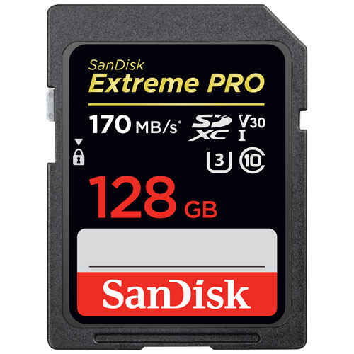 Carte mémoire SDXC Extreme Pro 170 Mo/s 128 Go de SanDisk