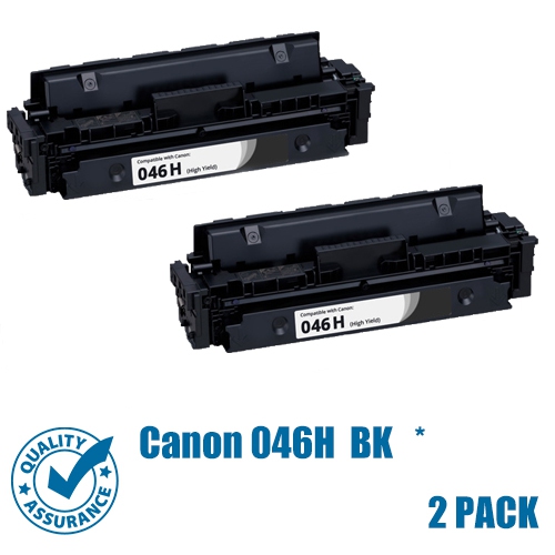 Printer Pro™ 2 Pack Canon 046H/Canon-046H/046 Black High Yield Toner  Cartridge-Canon Printer LBP654/MF731/MF733/MF735