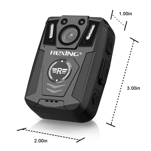 Caméra de boîtier P1 de Rexing, 1080p HD intégrale, mémoire intégrée 64 Go, étanche et antichoc