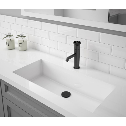 Ancona Nova Series Single Lever Bathroom Faucet in Matte Black
