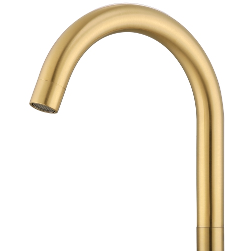 Ancona Nova Series Widespread Double-Handle Bathroom Faucet in Brushed Titanium Gold
