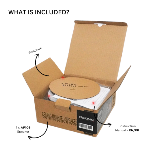 Ensemble de haut-parleurs commerciaux de plafond sans garniture de 6 po de 70 V avec installation de pince à ressort – Idéal pour les