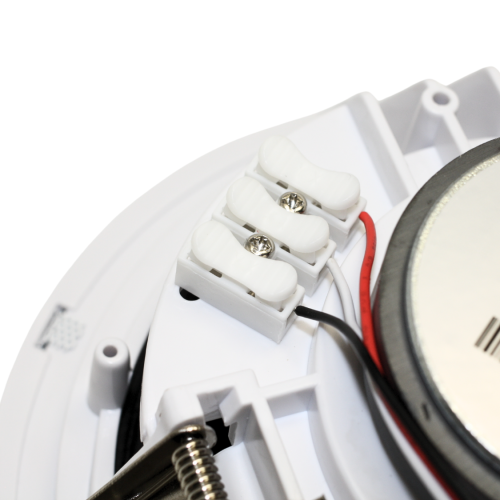 Ensemble de haut-parleurs commerciaux de plafond sans garniture de 6 po de 70 V avec installation de pince à ressort – Idéal pour les