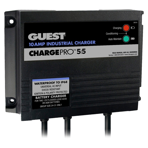 Marinco 10A On-Board Battery Charger - 12/24V - 2 Banks