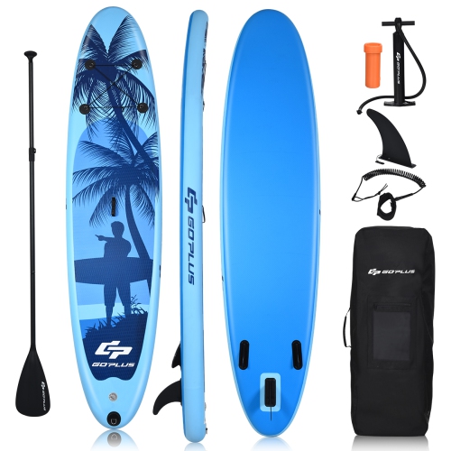 Goplus 11&#39; Inflatable Stand Up Paddle Board W/Carry Bag Adjustable Paddle Adult Youth | Best Buy ...