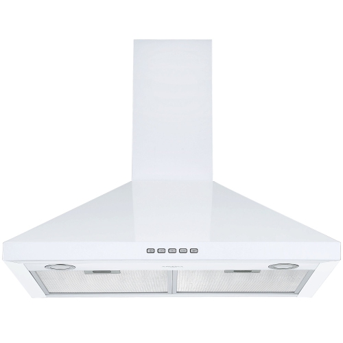Ancona 30" Convertible Wall-Mounted Pyramid Range Hood in White 