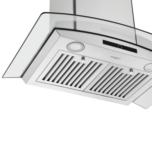Ancona 36 in. Convertible Stainless Steel Wall Mount Glass Canopy Range Hood