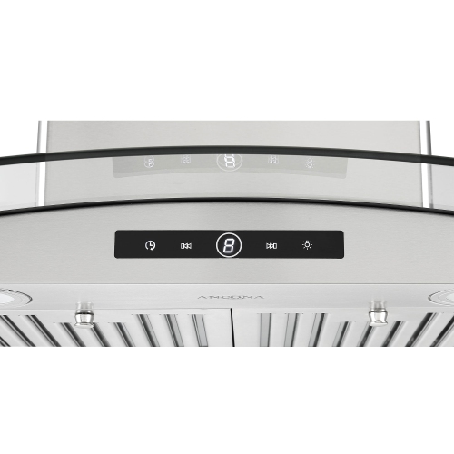 Ancona 36 in. Convertible Stainless Steel Wall Mount Glass Canopy Range Hood