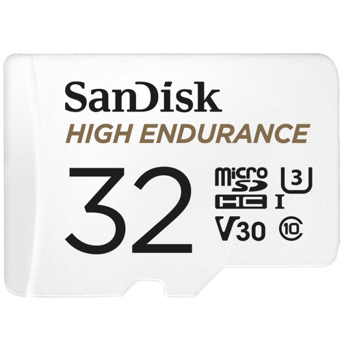 SanDisk 32GB High Endurance Micro SD Card with Adapter SDSQQNR-032G for Dash Cam and Video Monitoring System