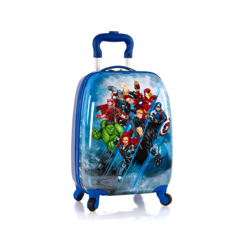 Valise rigide à roulettes pivotantes Avengers de Marvel pour enfants - 18 po [bleu]