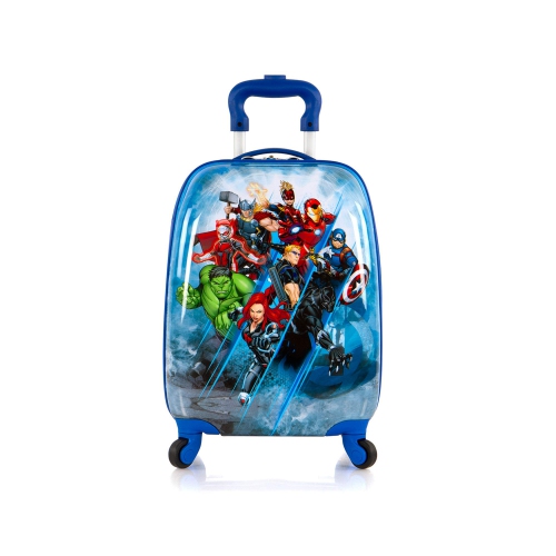 Valise rigide à roulettes pivotantes Avengers de Marvel pour enfants - 18 po [bleu]