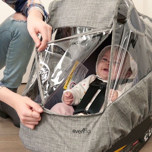 Evenflo Infant Car Seat Weather Shield Rain Cover Grey Melange Best Canada - Melange Infant Car Seat Weather Shield
