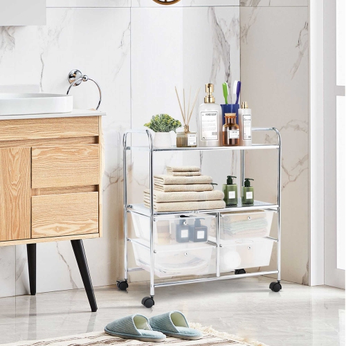 Costway 4 Drawer Rolling Storage Cart shelf Scrapbook Paper Office School Organizer