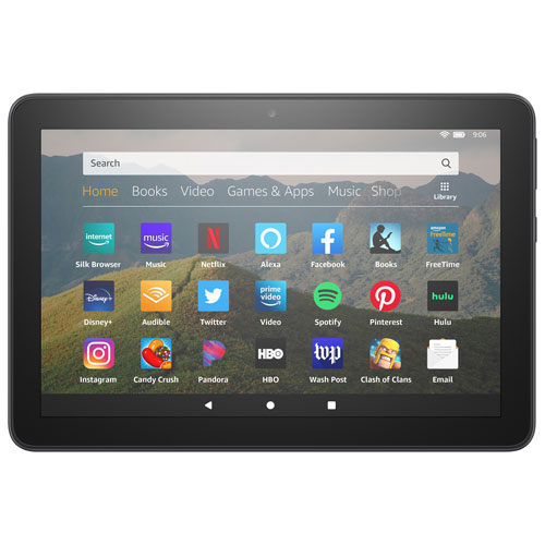 Tablette 8 po 64 Go FireOS Fire HD 8 d'Amazon à processeur quadruple coeur MTK/MT8168 - Noir