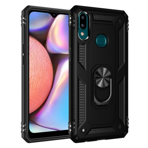 【CSmart】 Anti-Drop Hybrid Magnetic Hard Armor Case with Ring Holder for Samsung Galaxy A10S, Black