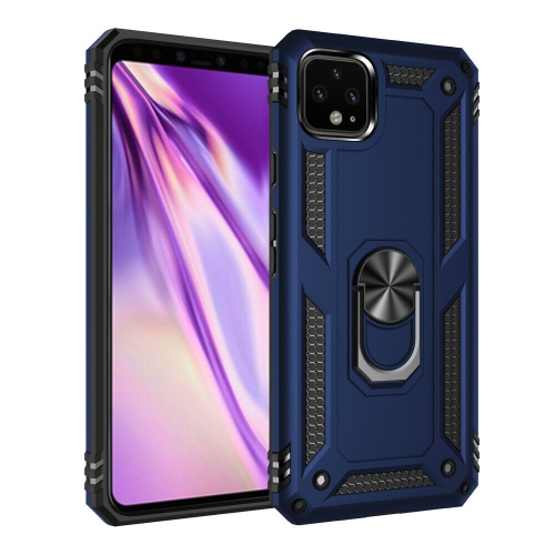 【CSmart personnalisé personnalisé de protection magnétique hybride contre les chutes avec support à anneau pour Pixel 4 de Google, bleu marine