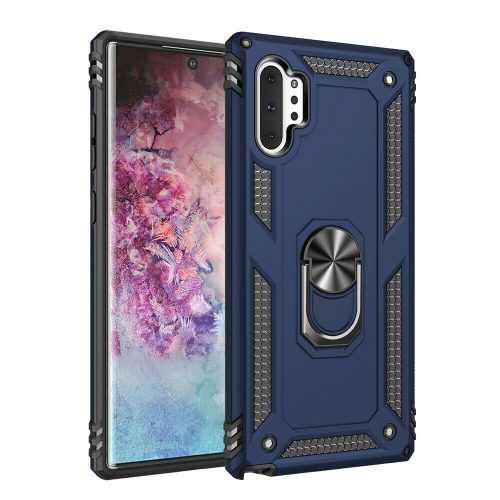 【CSmart】 Anti-Drop Hybrid Magnetic Hard Armor Case with Ring Holder for Samsung Galaxy Note 10 Plus, Navy