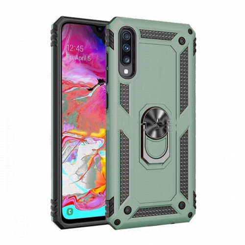 【CSmart personnalisé de protection magnétique hybride contre les chutes avec support à anneau pour Galaxy A10e de Samsung, vert minuit