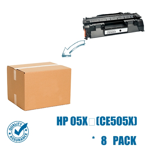 PRINTER PRO ™ Compatible Replacement for 8 Pack HP 05X (Ce505X) Black Toner Cartridge for HP Printer Laserjet P2055 P2055D P2055Dn P2055X