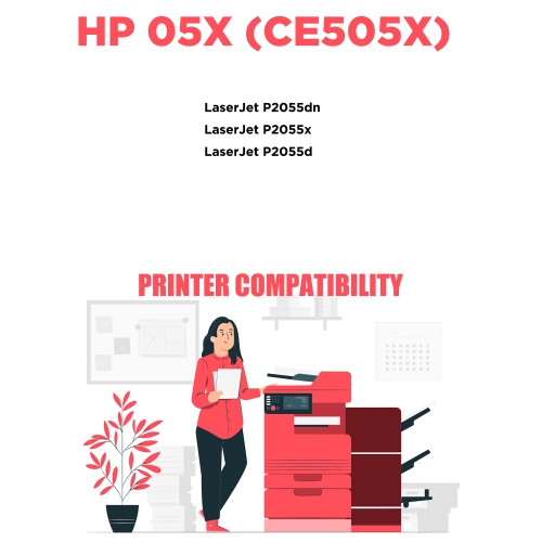 Printer Pro™ Compatible Replacement for 3 Pack HP 05X Black Toner Cartridge for HP Printer LaserJet P2055 P2055d P2055dn P2055x