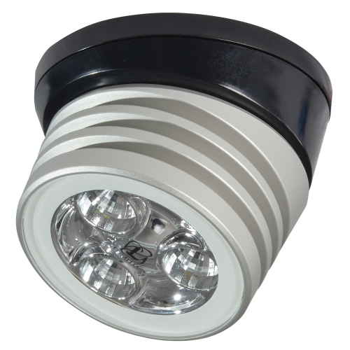 LUMITEC  Zephyr Led Spreader/deck Light -Brushed, Black Base - White Non-Dimming